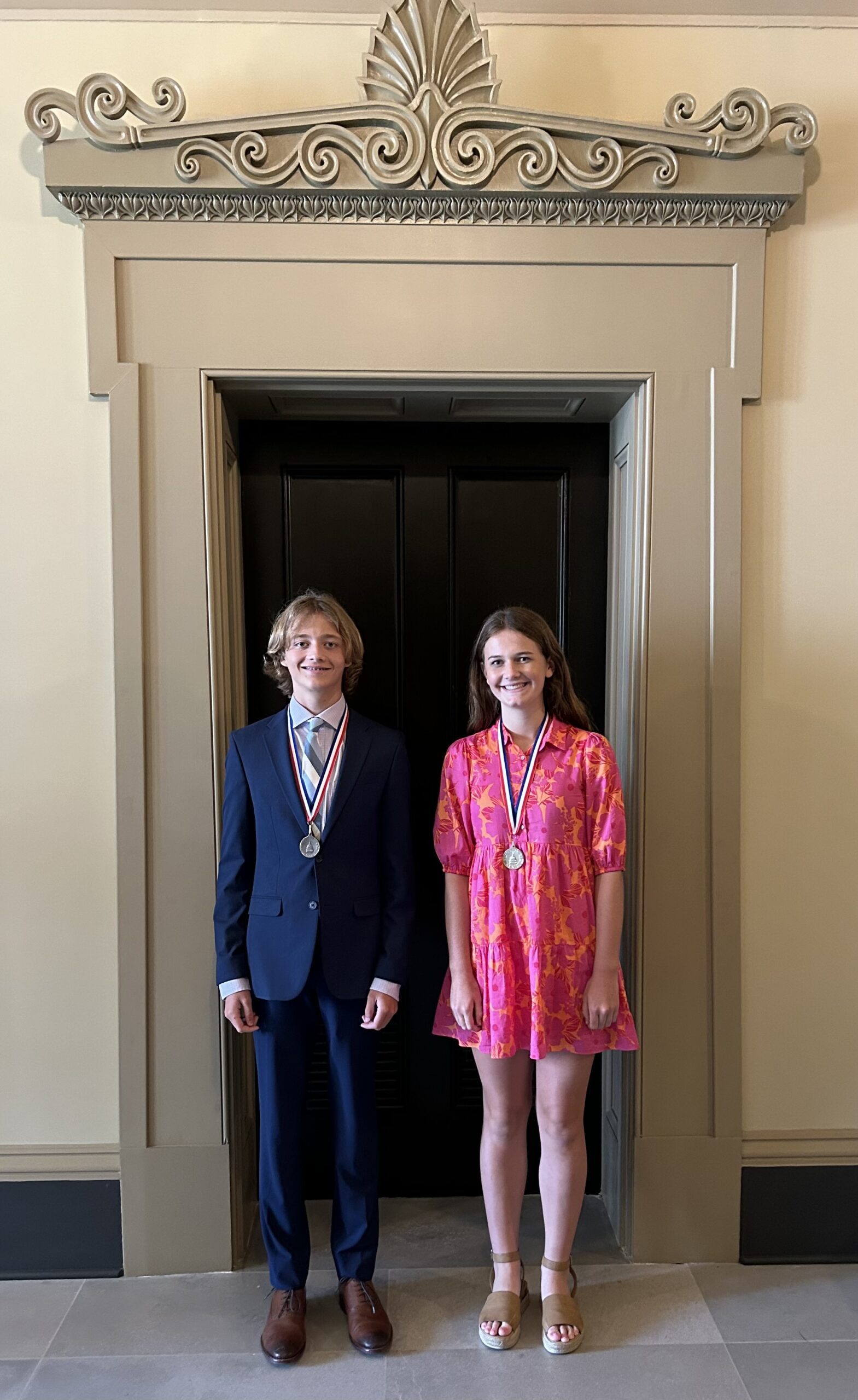 Charlie Mac Rowan (Bronze Award) & Lilly Shannon (Silver Award) were honored during the Congressional Award Mississippi Ceremony on Sunday, August 6 at the Old Capitol Museum in Jackson, MS.