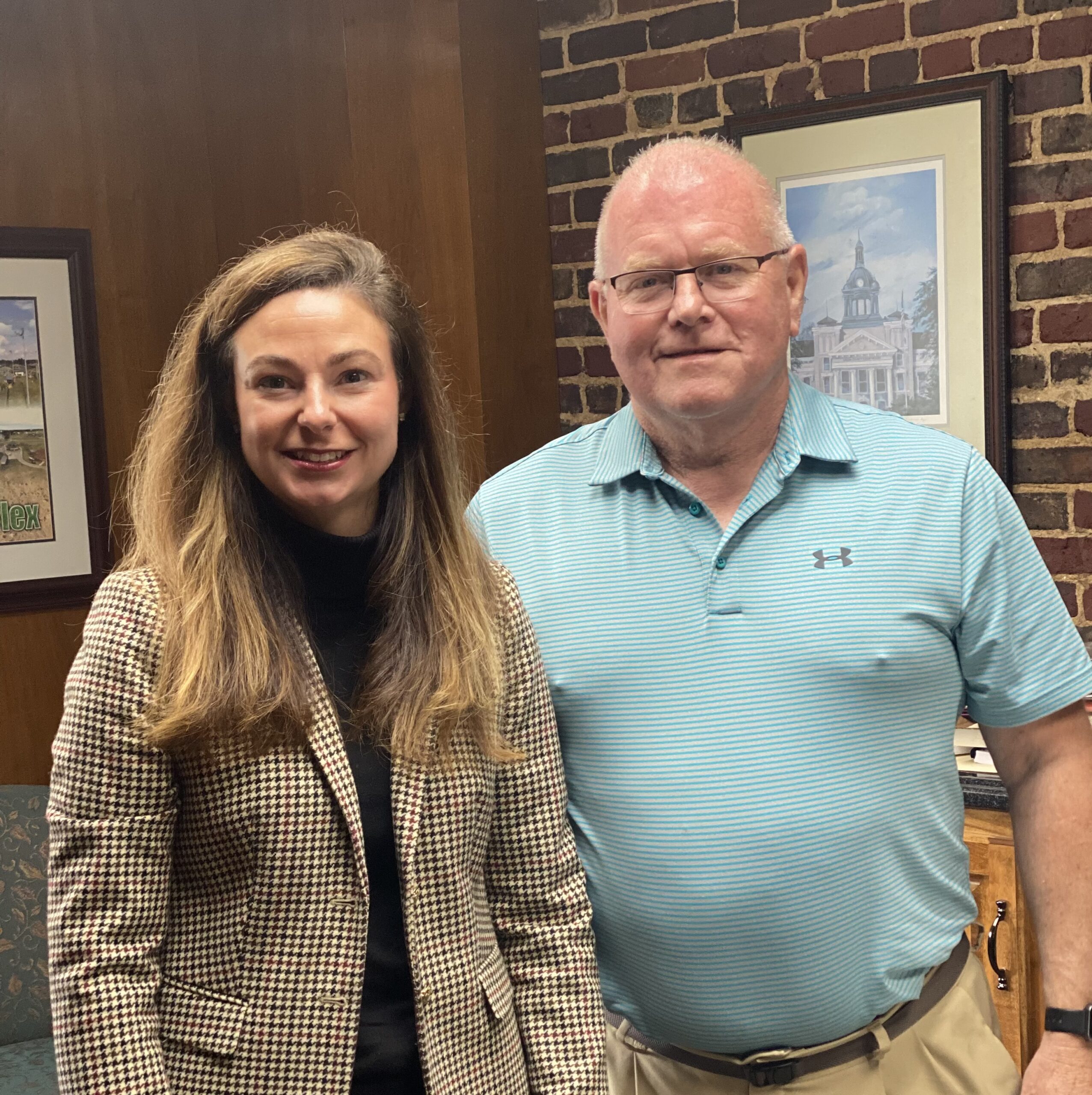 Incoming New Albany School Board Member Cassie Henson was sworn in by Mayor Tim Kent on February 16, 2024 at City Hall.